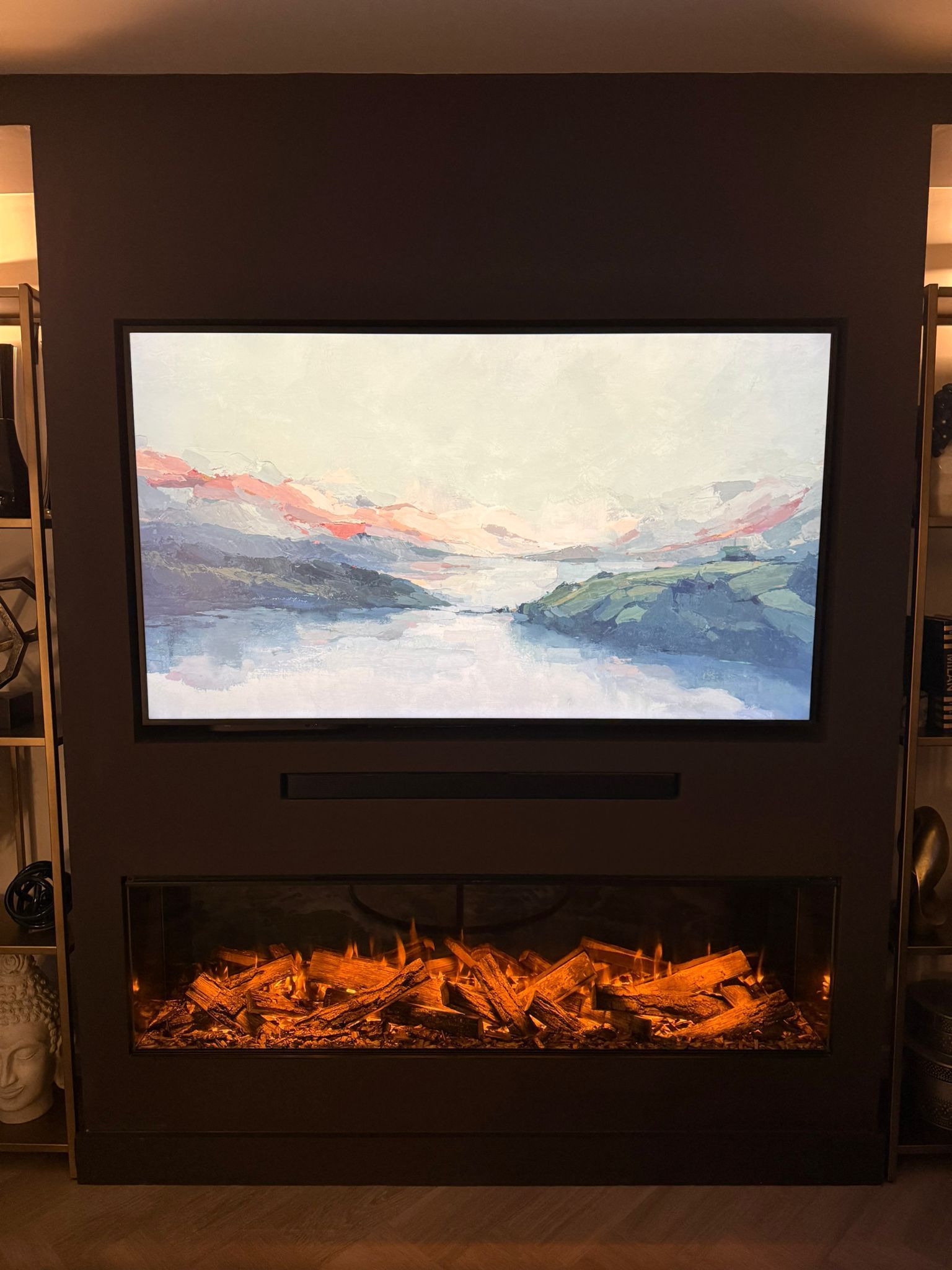 british fires new forest electric fire in media wall