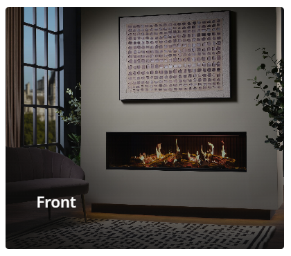Vision Fires Solus iX18 front facing install option