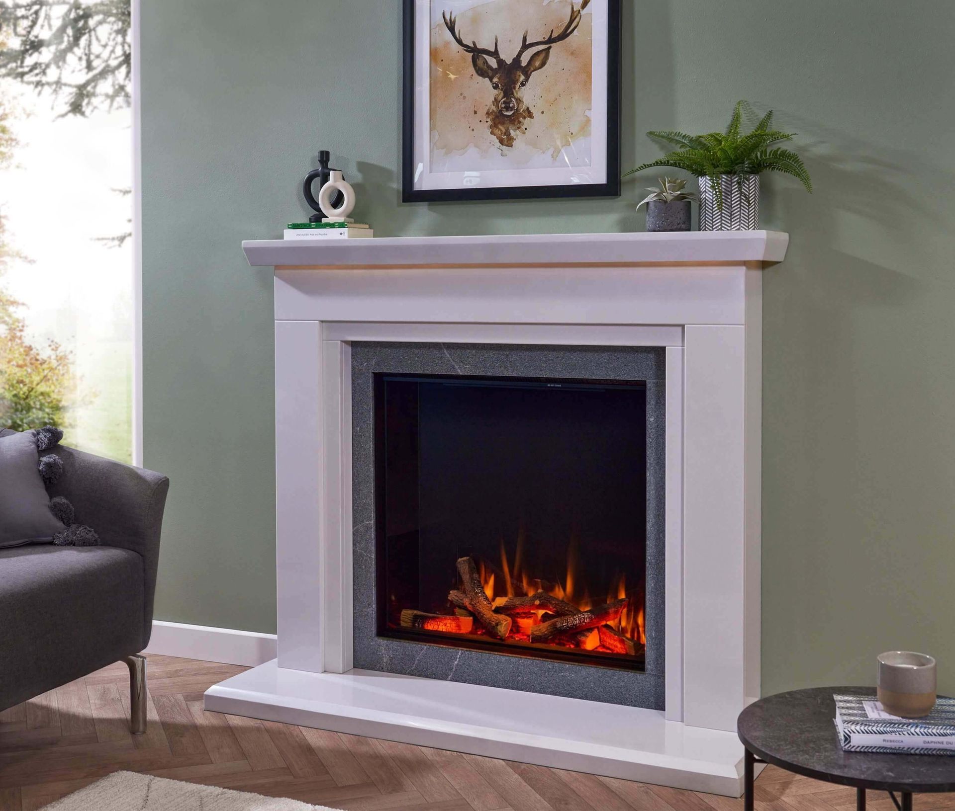 i750e deep shown in a fireplace