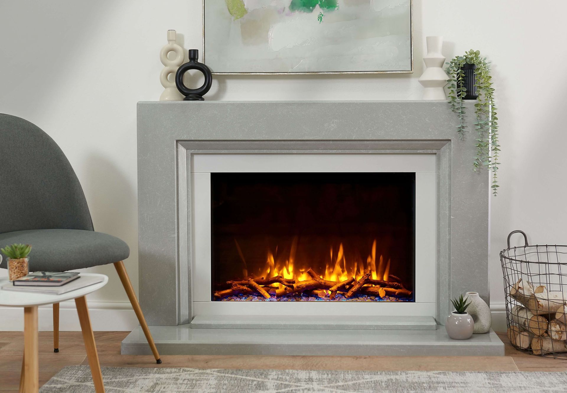 Charlton & Jenrick i790e Slimline shwon in fireplace