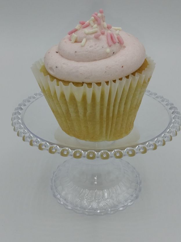 Vanilla Cake With Strawberry Filling and Icing — Detroit, MI — Home Sweet Home Specialty Bakeshop LLC