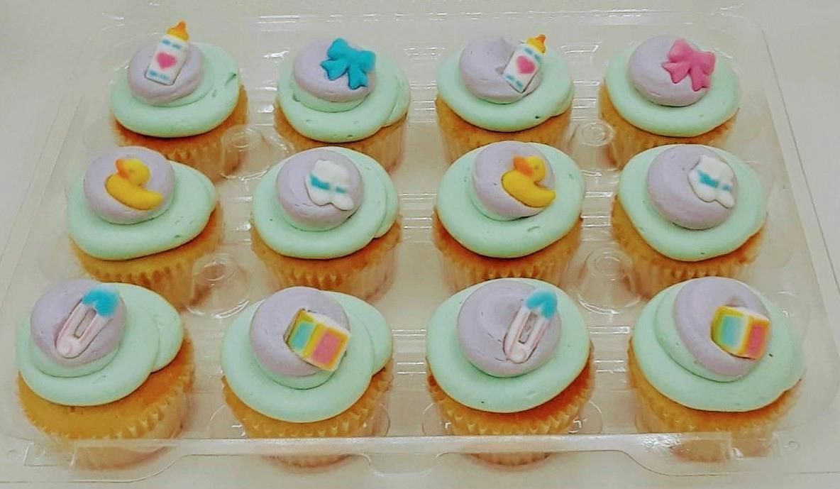 Cupcakes With Candy Icings — Detroit, MI — Home Sweet Home Specialty Bakeshop LLC