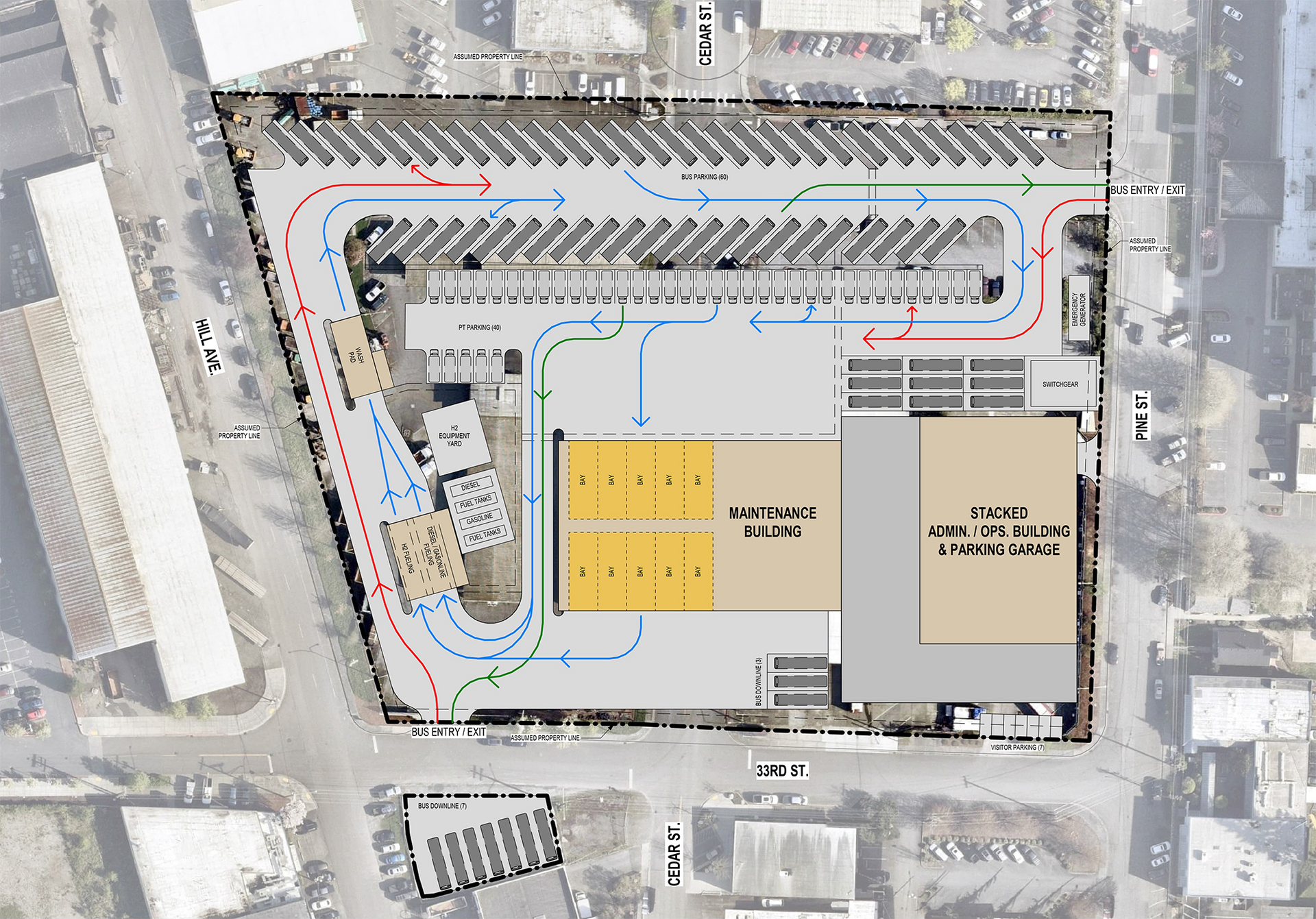 Rendering showing possible configuration