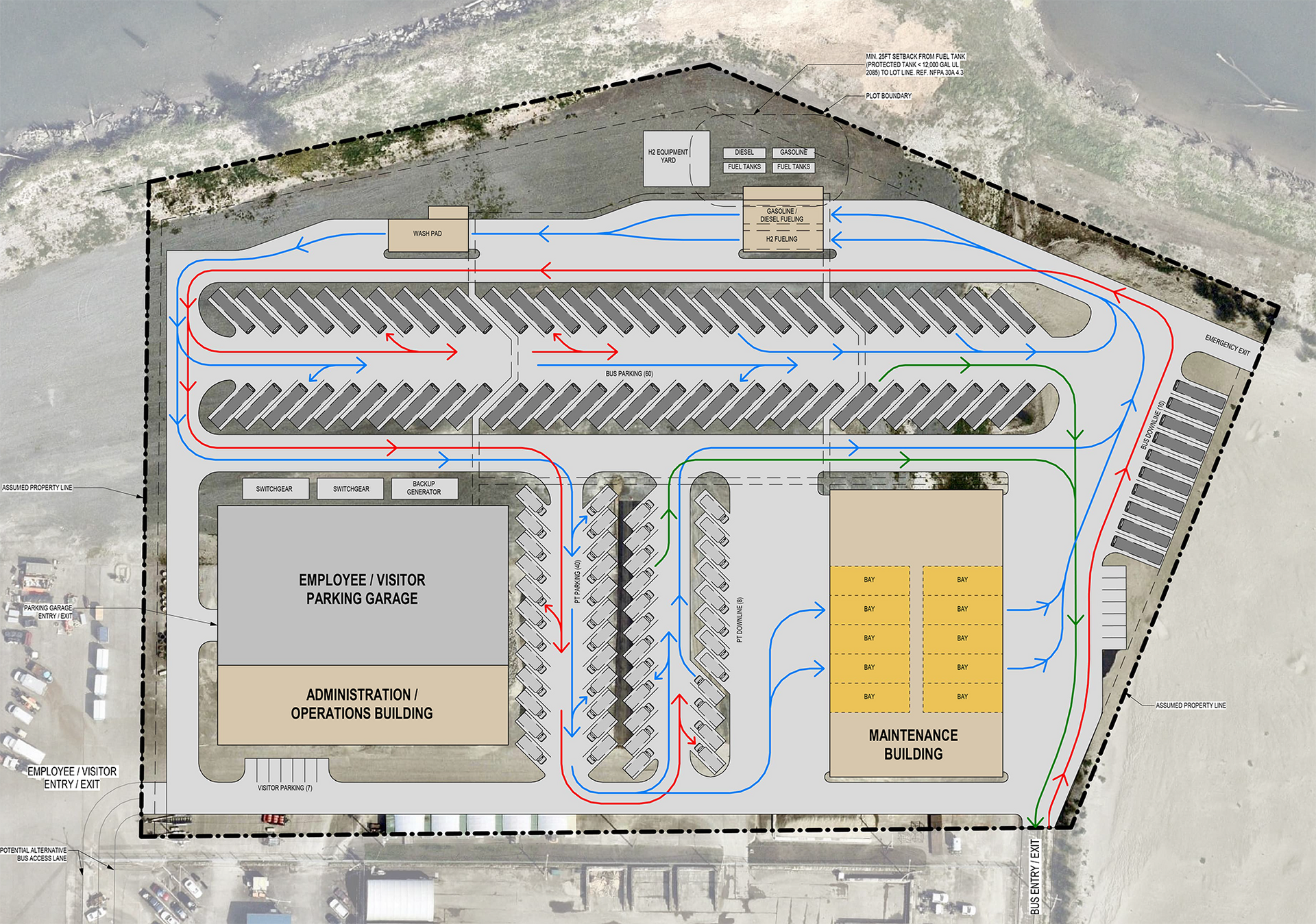 Rendering showing possible configuration