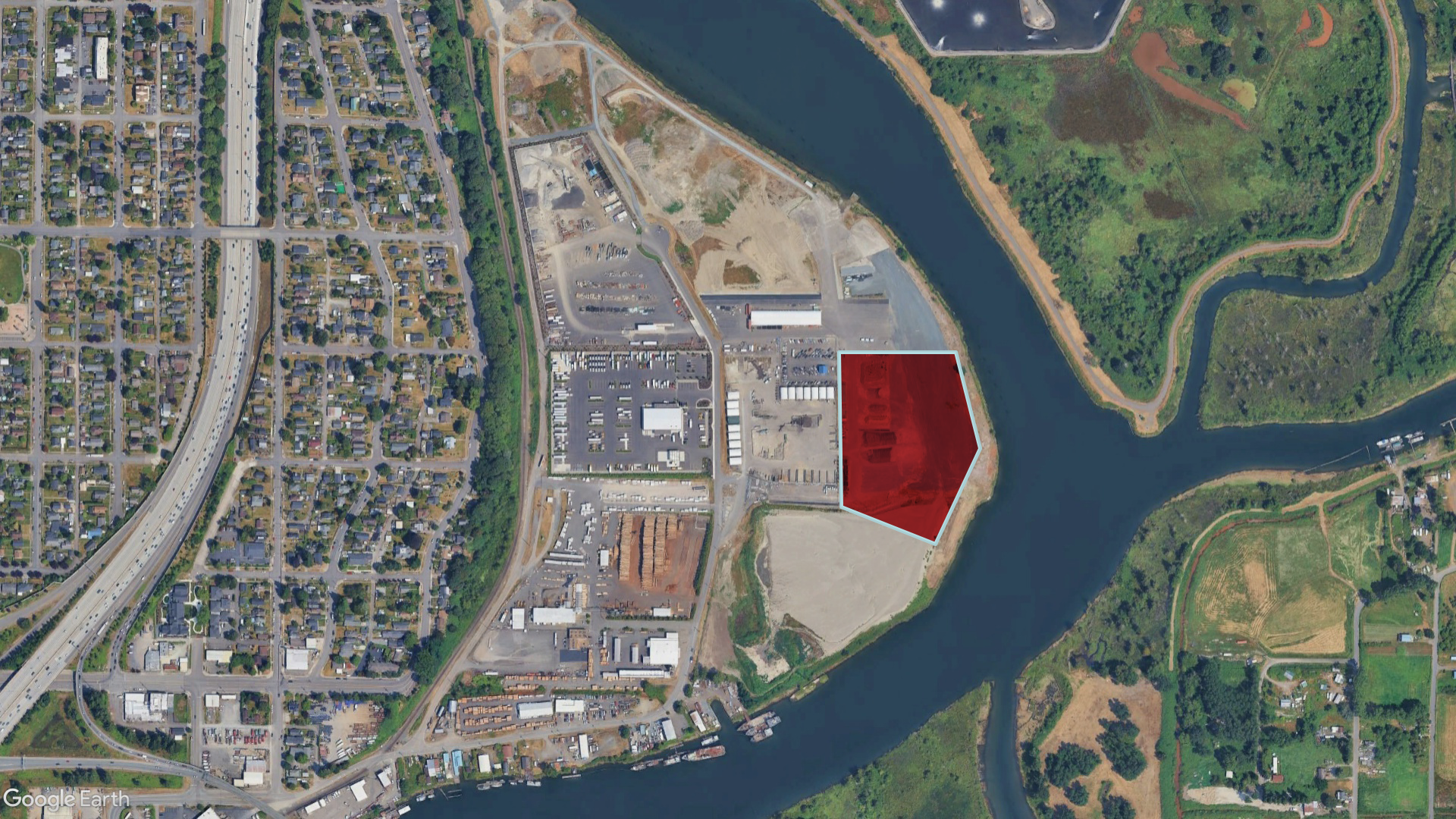 Aerial image of the location