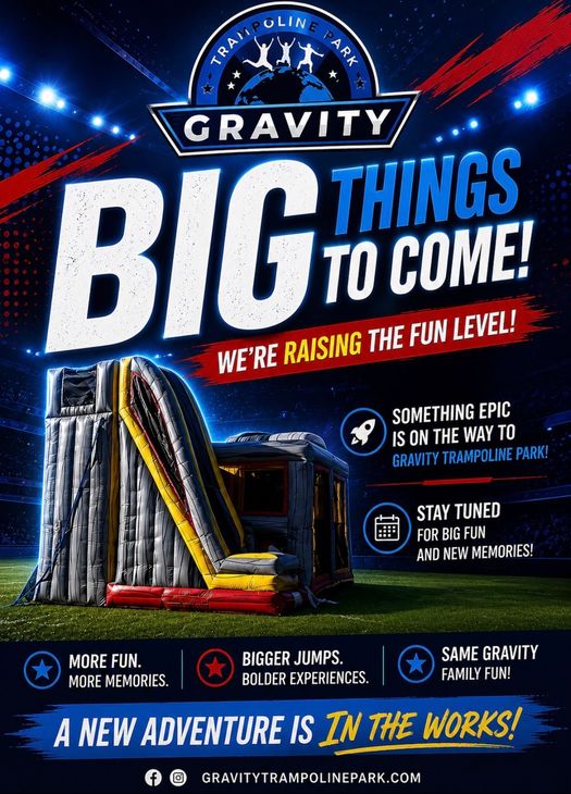 Indoor trampoline park with colorful trampolines and padding.