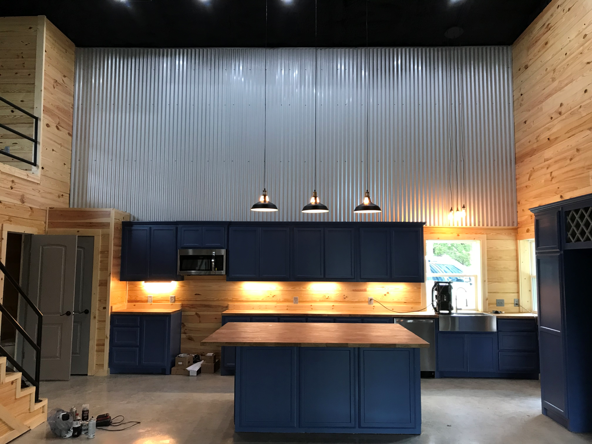 inside of a metal home construction