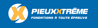 Un logo bleu et blanc pour pieuxxtreme