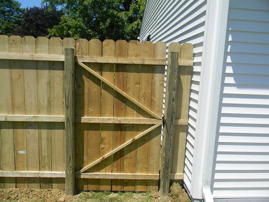 wooden fence with gate