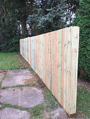 Newly Installed Wooden Fence