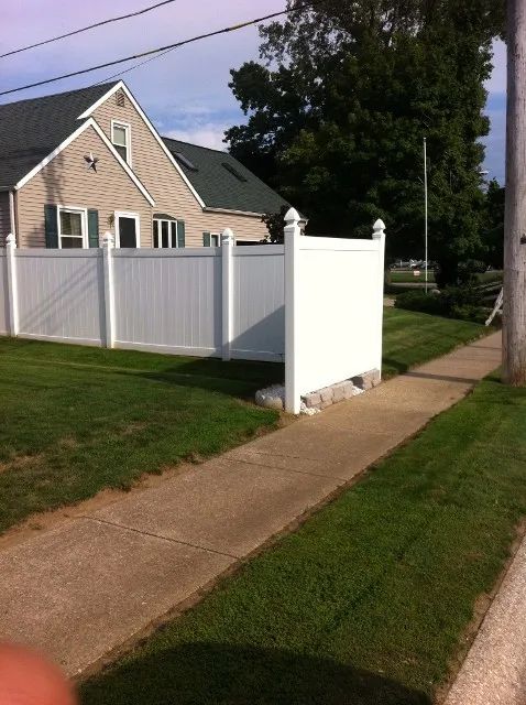 White vinyl fence