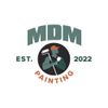Logo for MDM Painting: a painter with roller, in a dark circle; “MDM” over it. “Painting” below.