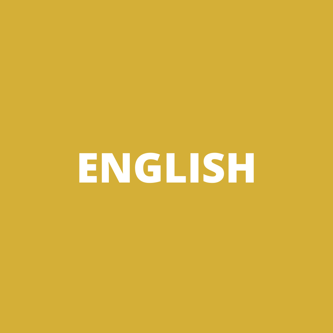 The word english is on a yellow background.