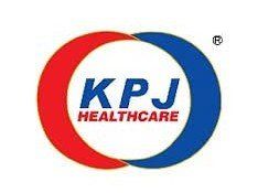 The logo for kpj healthcare is a red and blue circle.