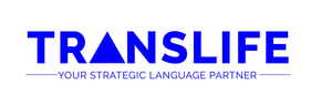 A logo for translife your strategic language partner