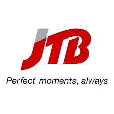 The jtb logo is red and white and says `` perfect moments , always ''.