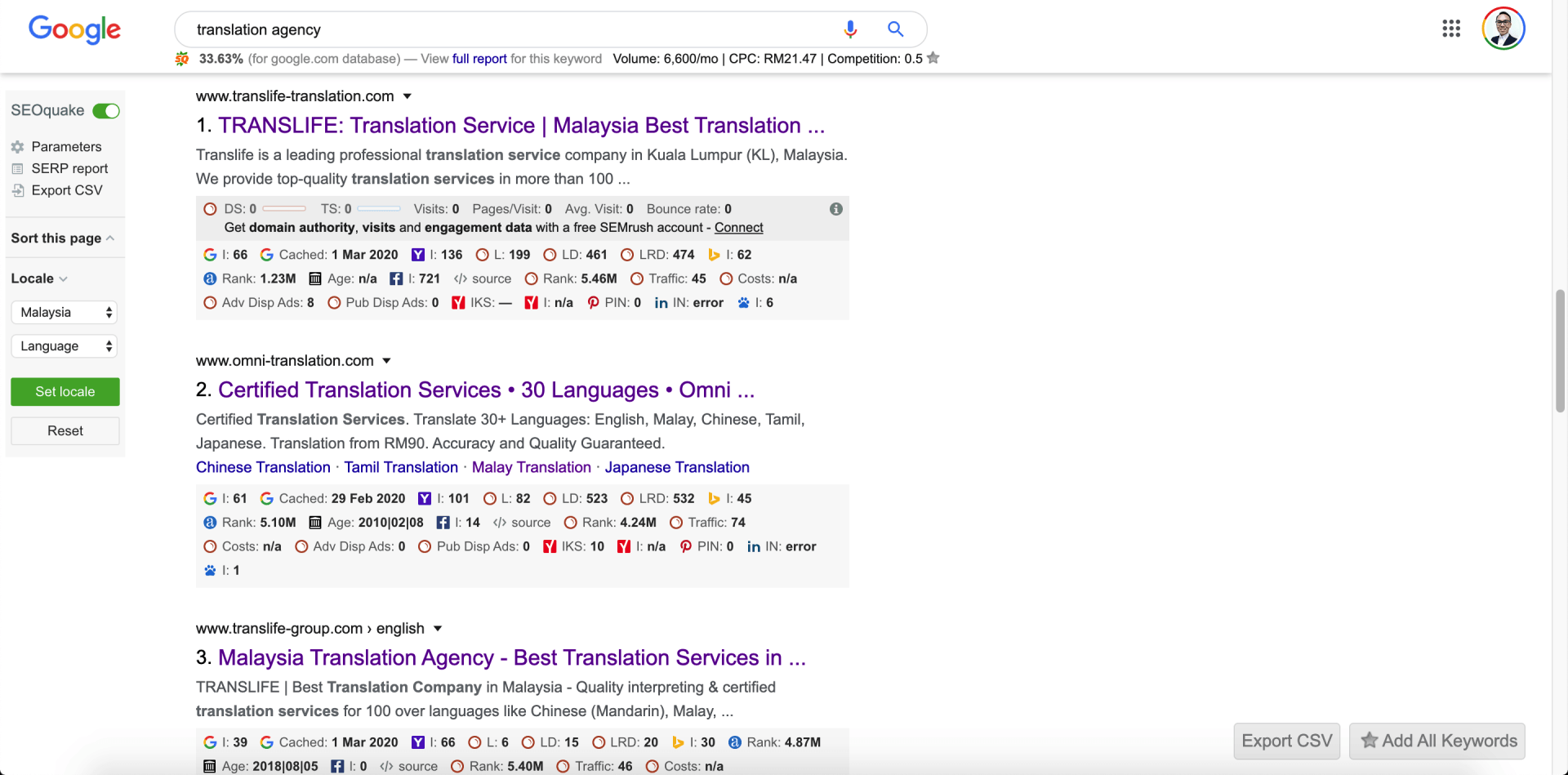 A screenshot of a google search page on a computer.