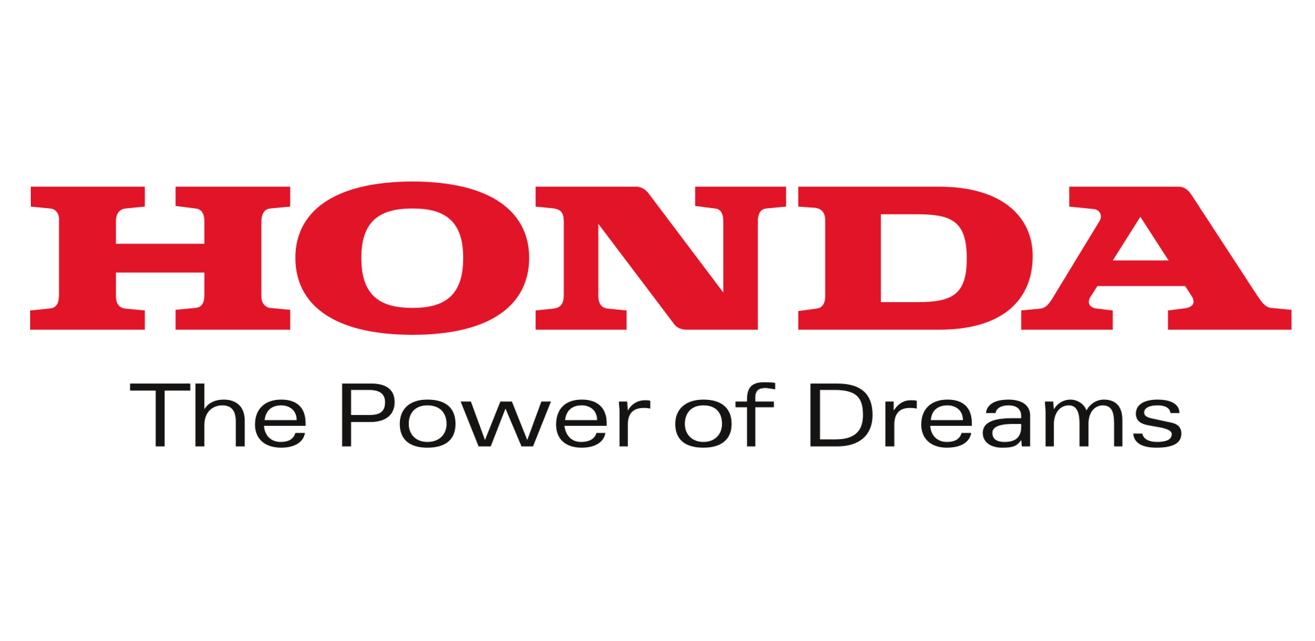 The honda logo is the power of dreams.