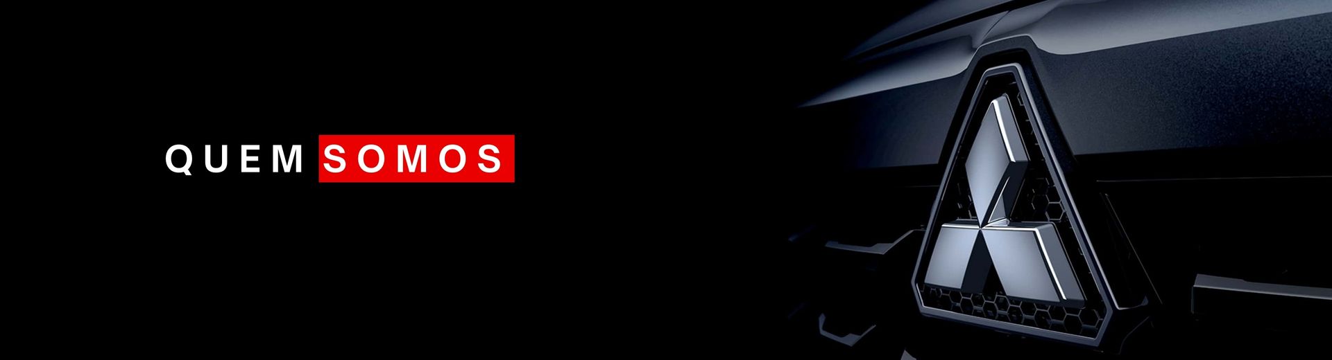 Logotipo da Mitsubishi ao lado das palavras 