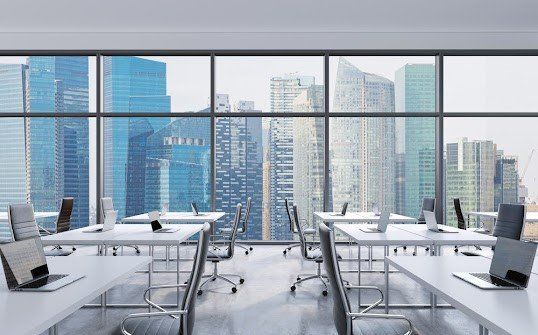 Clean Office Space with Professional Windows