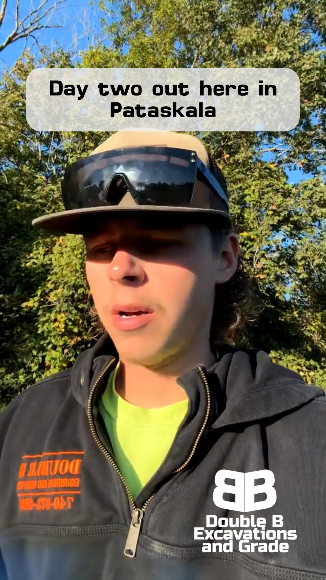 Man in Pataskala wearing a cap and glasses, Day two on a jobsite.