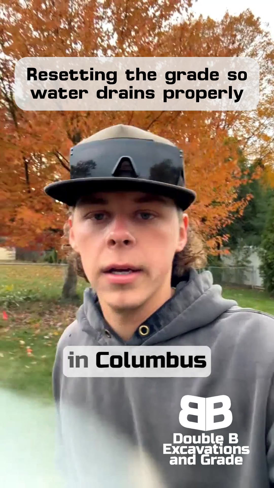 A man in a cap, saying