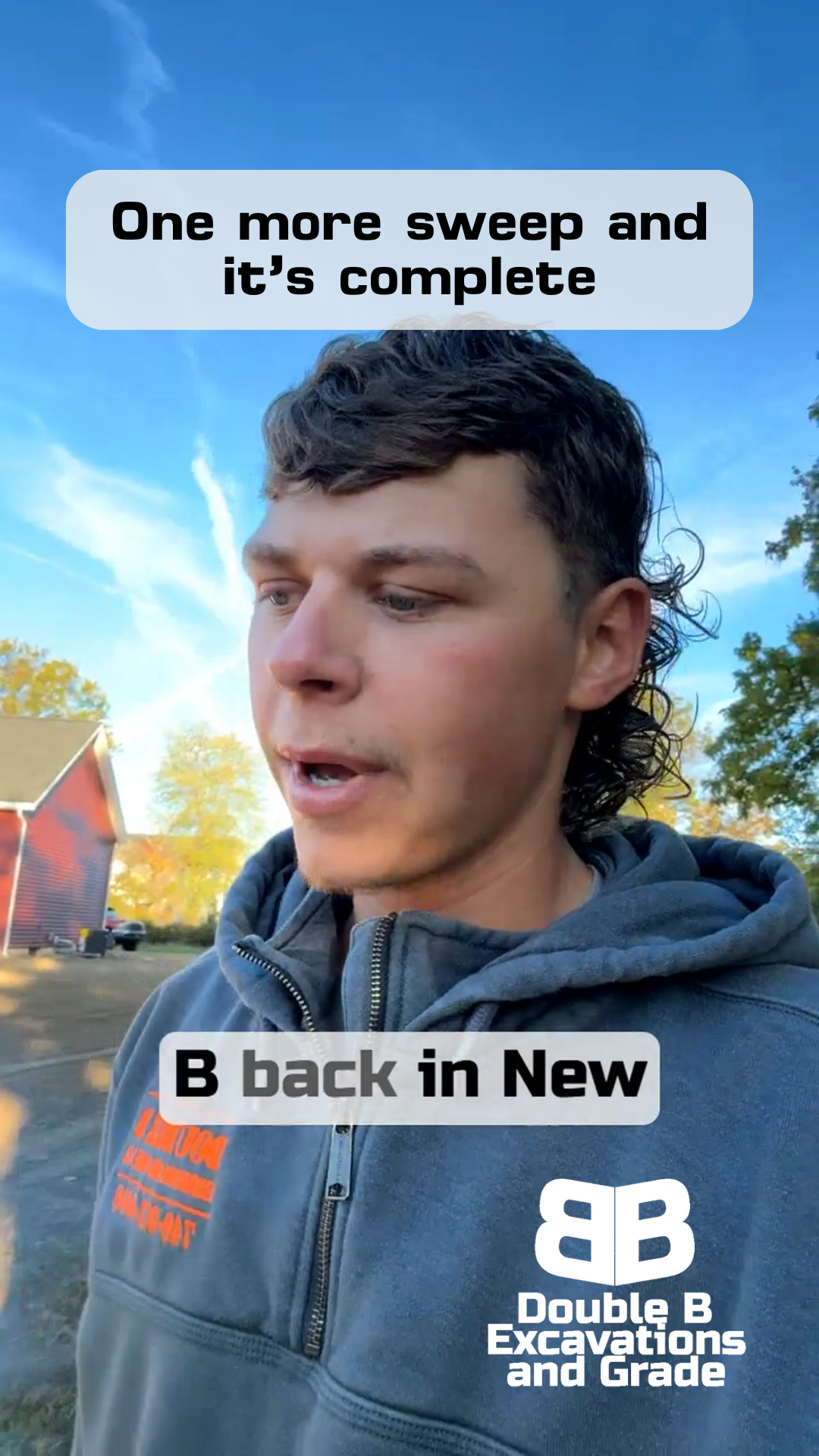 Man with sunglasses, pointing, says