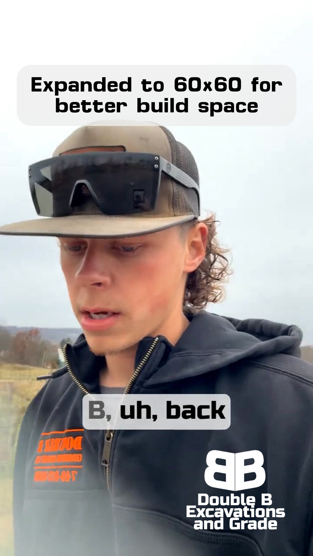 A person wearing a hat and sunglasses says