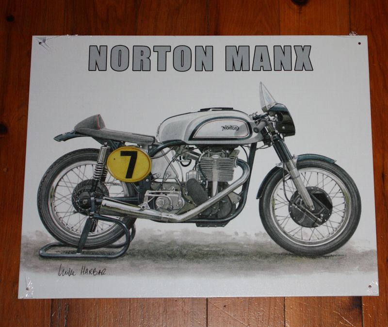 Norton Manx Tin Sign