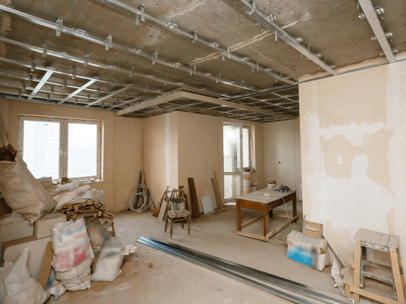 A room under construction