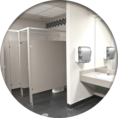 Spotless office restroom