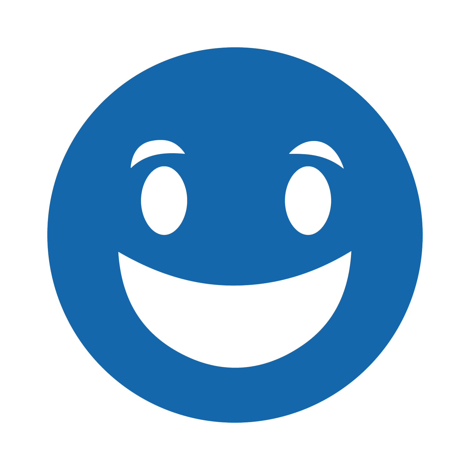 blue happy face emoji