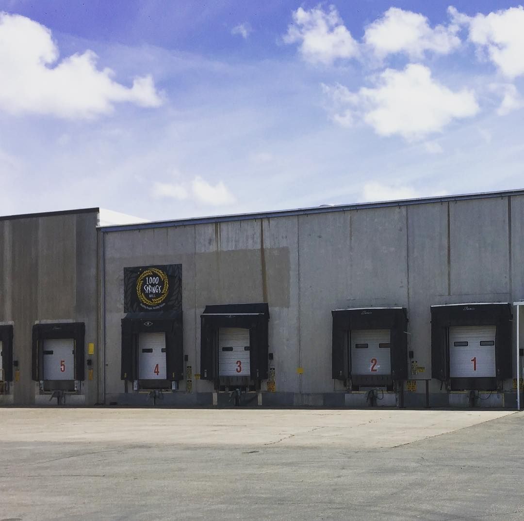 outside view of the loading dock doors.