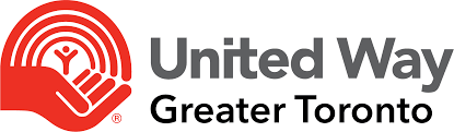 The logo for United Way Greater Toronto is red and black.