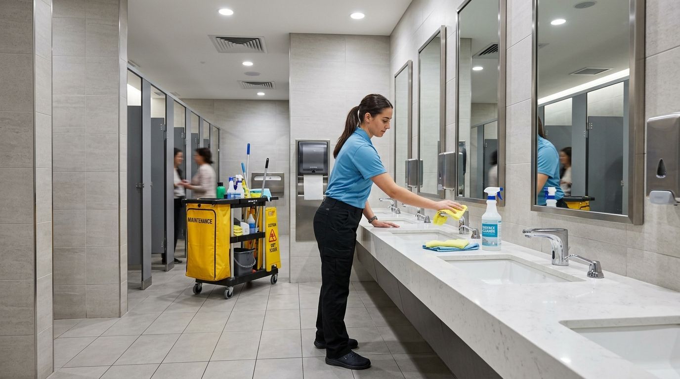 Commercial restroom cleaning services for retail facilities in Apple Valley, MN