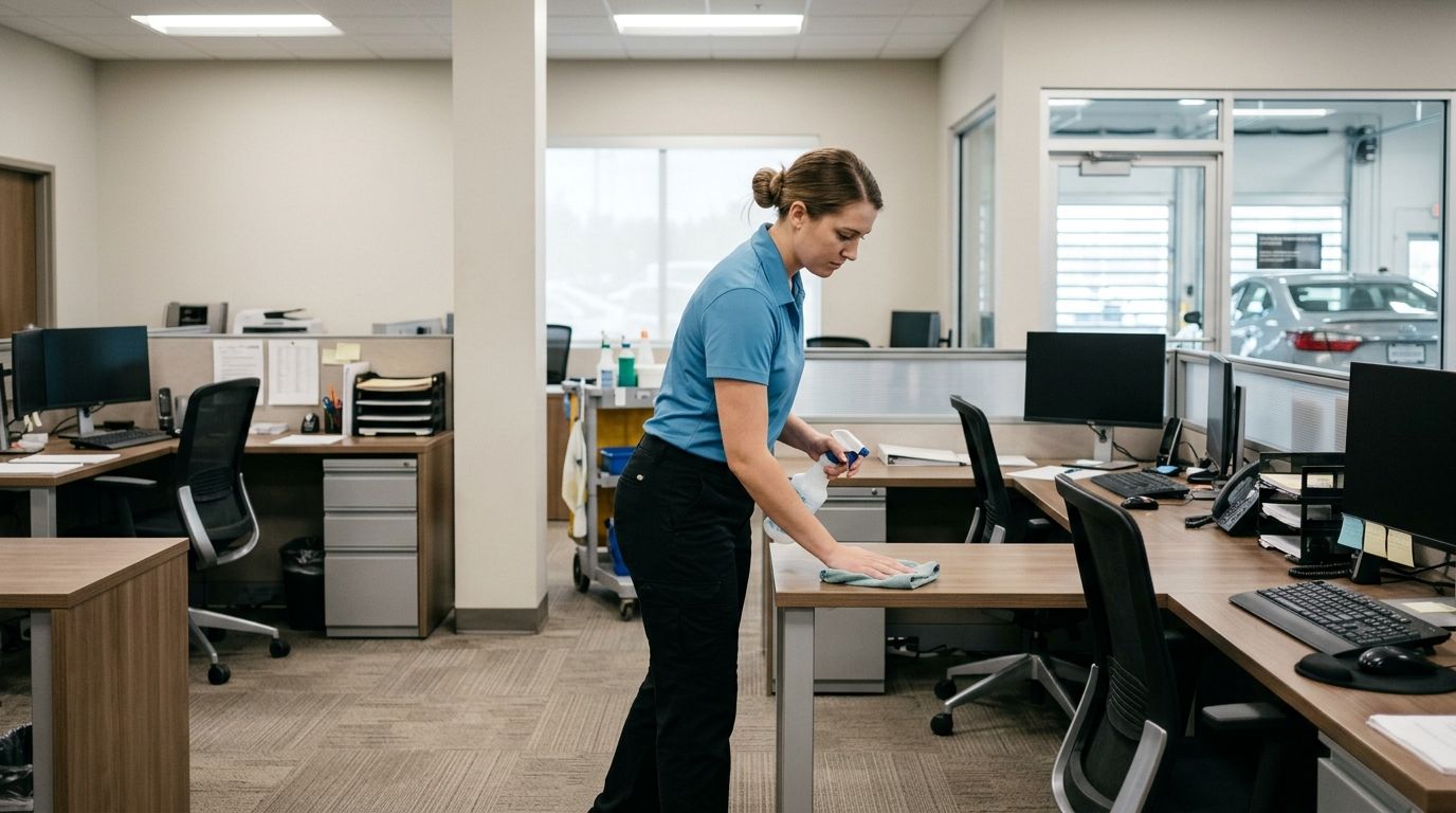 Office workspace cleaning and desk disinfecting services in Apple Valley, MN