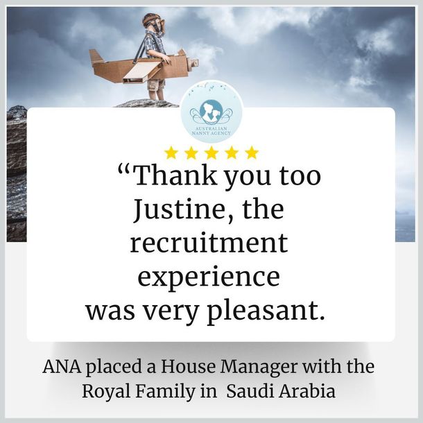 ANA placed a house manager with the royal family in saudi arabia