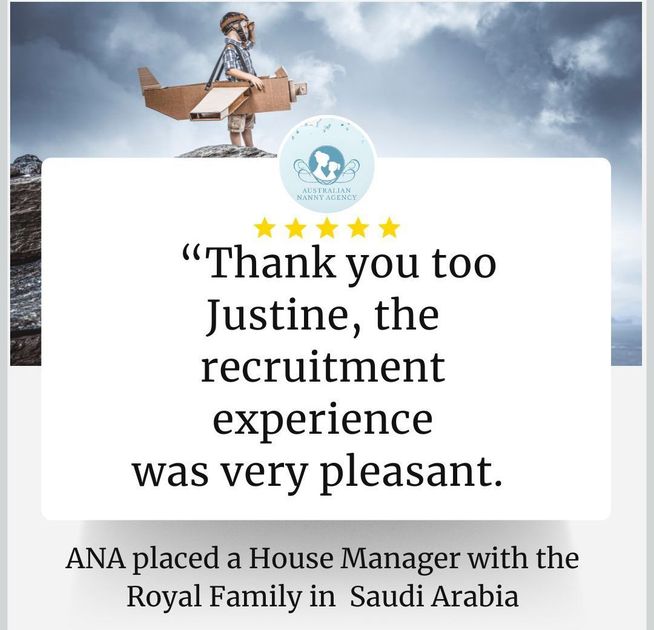 ANA placed a house manager with the royal family in saudi arabia