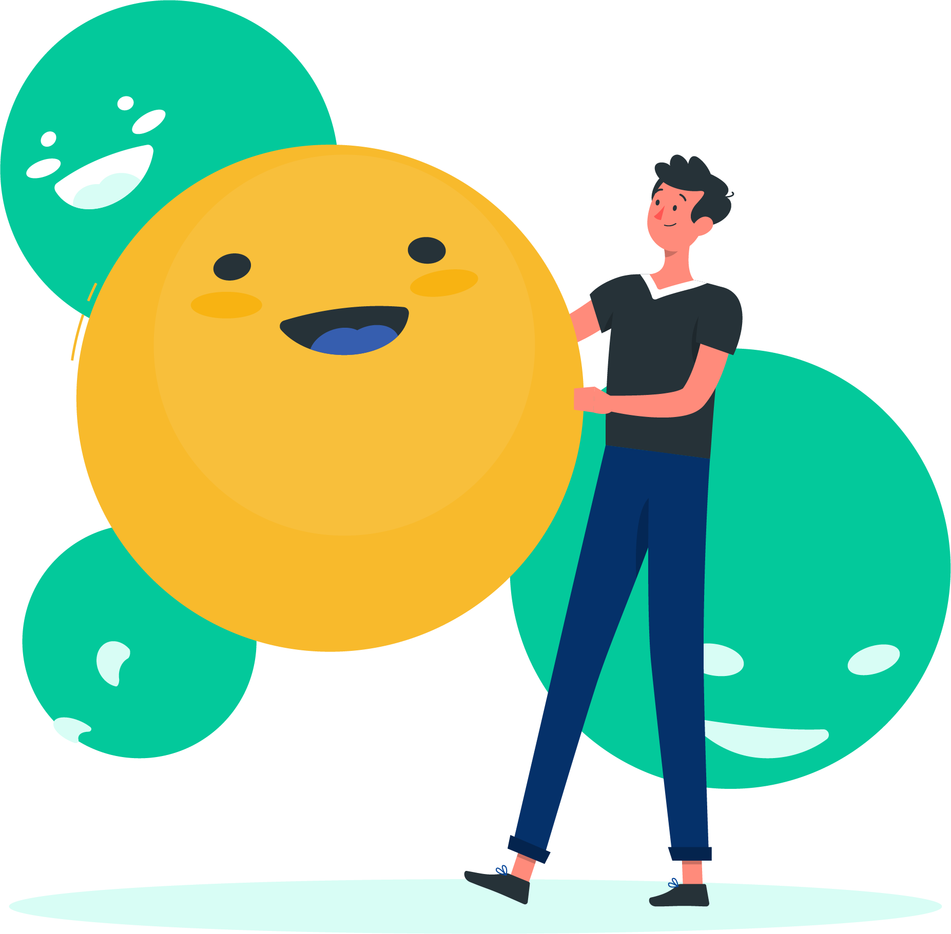 A woman is writing on a clipboard while a man wearing a mask looks on.