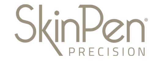 The skinpen precision logo is on a white background