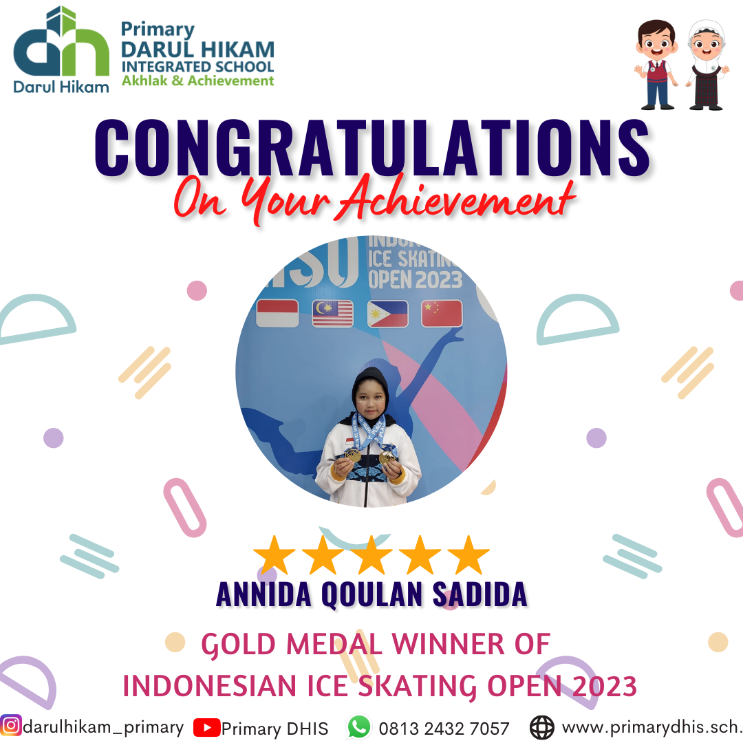 Darul Hikam Integrated School Primary Student Achievement : Indonesian Ice Skating Open 2023, Annida Qoulan Sadida (Gold Medalist)
