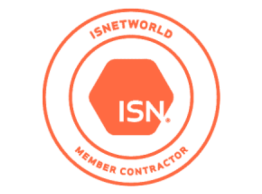 A logo for isnetworld member contractor