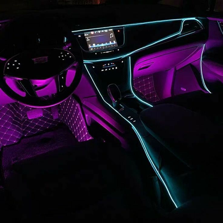 Purple And Cyan RGB Interior Lighting