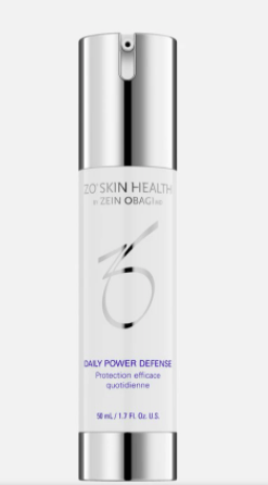 A bottle of zo skin health daily power defense