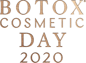 A logo for botox cosmetic day 2020 on a white background