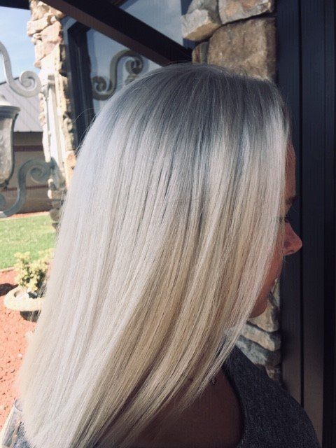Beautiful Long Hair Gray Hair — Greenville, SC — Artistic Cutters Salon & Day Spa