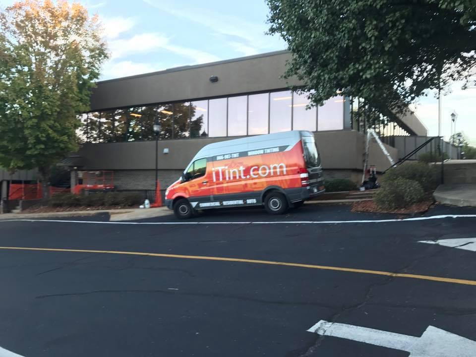 iTint Service Truck Parked Beside the Commercial Building — Greenville, SC — iTint