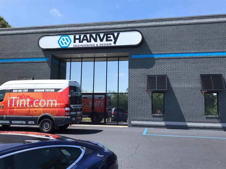 Hanvey Commercial Building With Tinted Doors and Windows — Greenville, SC — iTint