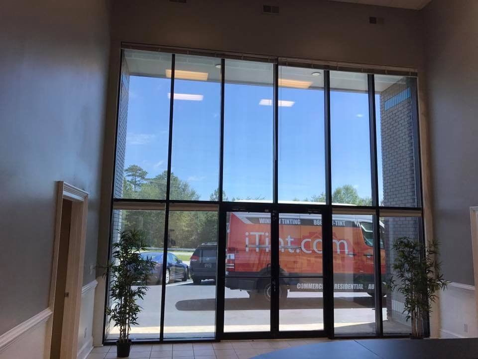 Inside View of Hanvey Commercial Building With Tinted Doors and Windows — Greenville, SC — iTint