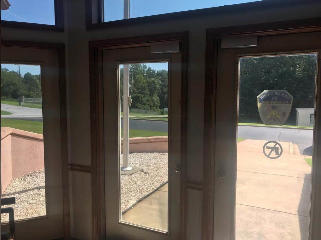 View From the Inside of a Store With a Tinted Door — Greenville, SC — iTint